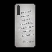 Coque  Huawei P20 PREMIUM Société rêveur Gris Citation Oscar Wilde
