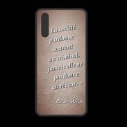 Coque  Huawei P20 PREMIUM Société rêveur Rouge Citation Oscar Wilde