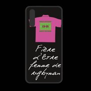 Coque  Huawei P20 PREMIUM Femme de rugbyman Bonus offensif-défensif Noir