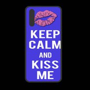 Coque  Huawei P20 PREMIUM Keep Calm Kiss me Bleu