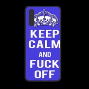 Coque  Huawei P20 PREMIUM Keep Calm Fuck off bleu