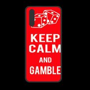 Coque  Huawei P20 PREMIUM Keep Calm Gamble Rouge