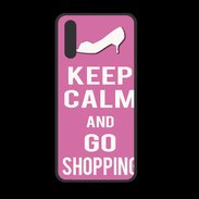 Coque  Huawei P20 PREMIUM Keep Calm Go Shopping Rose