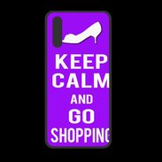 Coque  Huawei P20 PREMIUM Keep Calm Go Shopping Violet