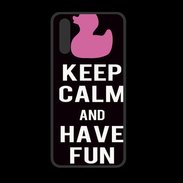 Coque  Huawei P20 PREMIUM Keep Calm Have fun Noir