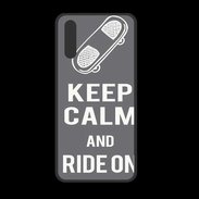 Coque  Huawei P20 PREMIUM Keep Calm Ride on Gris