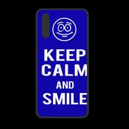 Coque  Huawei P20 PREMIUM Keep Calm Smile Bleu