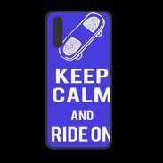 Coque  Huawei P20 PREMIUM Keep Calm Ride on Bleu
