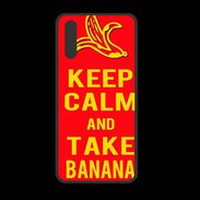 Coque  Huawei P20 PREMIUM Keep Calm Take Banana Rouge