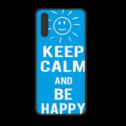 Coque  Huawei P20 PREMIUM Keep Calm Be Happy Cyan