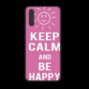 Coque  Huawei P20 PREMIUM Keep Calm Be Happy Rose