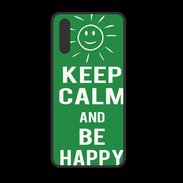 Coque  Huawei P20 PREMIUM Keep Calm Be Happy Vert