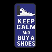 Coque  Huawei P20 PREMIUM Keep Calm Buy Shoes Bleu