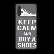 Coque  Huawei P20 PREMIUM Keep Calm Buy Shoes Gris
