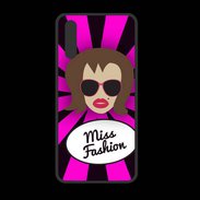 Coque  Huawei P20 PREMIUM Miss Fashion Chatain