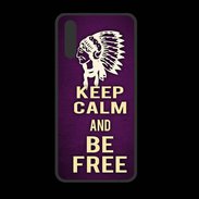 Coque  Huawei P20 PREMIUM Keep Calm and Be Free Violet