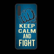 Coque  Huawei P20 PREMIUM Keep Calm and Fight Bleu