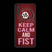 Coque  Huawei P20 PREMIUM Keep Calm and Fist Rouge