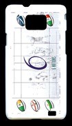 Coque Samsung Galaxy S2 6 Nations Blanc