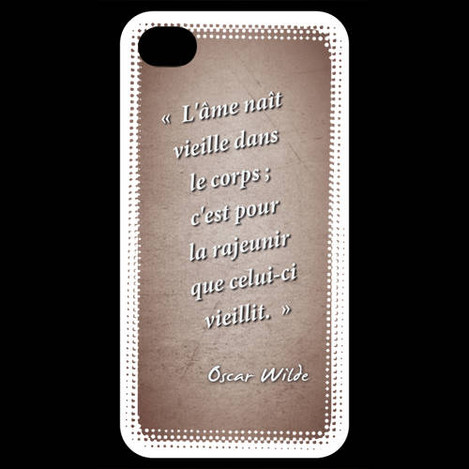 Coque Iphone 4 Iphone 4s Ame Nait Rouge Citation Oscar Wilde